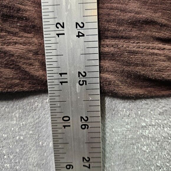 Charter Club Shirt Womens 1XL Brown Beaded Neck Stretch Sleeveless Tank Top - Picture 7 of 8